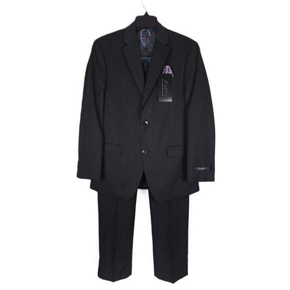 Sean John Men's Classic-Fit 2-Piece Suit Black Solid 38R 30x30 NWT - Picture 1 of 12